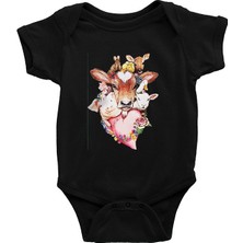 Darkhane Veteriner Siyah Unisex Bebek Body - Zıbın