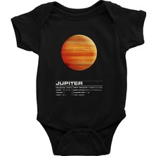 Darkhane Jüpiter Siyah Unisex Bebek Body - Zıbın