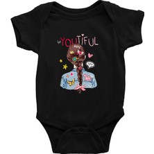 Darkhane Youtiful Fashion Siyah Unisex Bebek Body - Zıbın