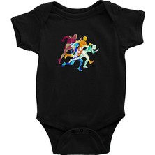 Darkhane Atletizm - Athletics Siyah Unisex Bebek Body - Zıbın