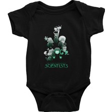 Darkhane Bilim Insanları Siyah Unisex Bebek Body - Zıbın