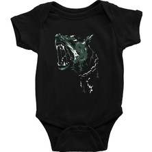 Darkhane Kuduz Köpek Siyah Unisex Bebek Body - Zıbın
