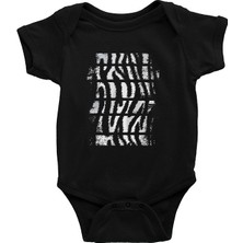 Darkhane Zebra Siyah Unisex Bebek Body - Zıbın
