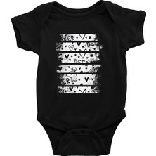 Darkhane Geyik Siyah Unisex Bebek Body - Zıbın