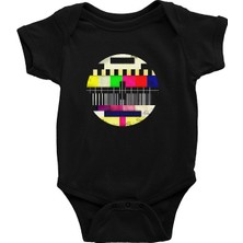 Darkhane Tv Kanalı Siyah Unisex Bebek Body - Zıbın