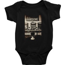 Darkhane Berber Kuaför Siyah Unisex Bebek Body - Zıbın