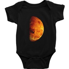 Darkhane Mars Siyah Unisex Bebek Body - Zıbın