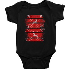 Darkhane Geyik Siyah Unisex Bebek Body - Zıbın