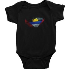 Darkhane Antigua Barbuda Siyah Unisex Bebek Body - Zıbın