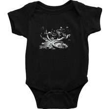 Darkhane Kumarbaz Siyah Unisex Bebek Body - Zıbın