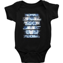 Darkhane Etnik Boho Fil Siyah Unisex Bebek Body - Zıbın
