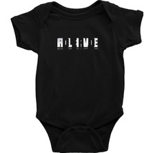 Darkhane Ölü Canlı Süperpozisyon Siyah Unisex Bebek Body - Zıbın