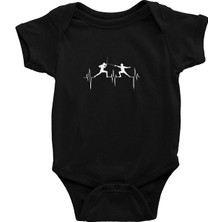 Darkhane Eskrim Siyah Unisex Bebek Body - Zıbın