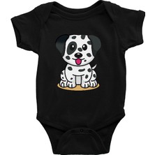 Darkhane Sevimli Dalmaçyalı Siyah Unisex Bebek Body - Zıbın