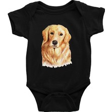 Darkhane Golden Retriever Siyah Unisex Bebek Body - Zıbın