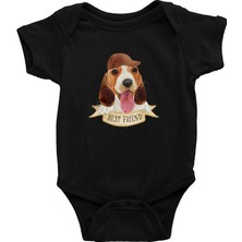 Darkhane En Iyi Dostum Beagle Siyah Unisex Bebek Body - Zıbın