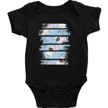 Darkhane Beyaz Buldog Köpek Siyah Unisex Bebek Body - Zıbın