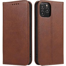 SZY Mall Iphone 14 Için Kılıf Pro Max Deri Folio Flip Case Manyetik Karbon Fiber (Yurt Dışından)