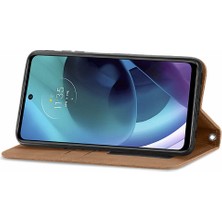 SZY Mall Moto G51 Aşk Cüzdan Fermuar Kordon Deri Kılıf Için Kılıf (Yurt Dışından)