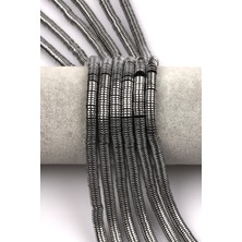 Alibaba Doğaltaş Gümüş Renk Hematit Dizi 1 x 6 mm Pul Kesim