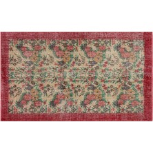 El Dokuma Vintage Eskitme Halı 120X206 cm 10344