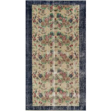 El Dokuma   Vintage Eskitme Halı 110X200 cm 10352