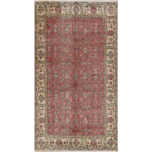 El Dokuma Vintage Eskitme Halı 116X207 cm 10342