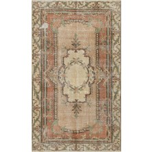 El Dokuma Vintage Eskitme Halı 120X201 cm 10341