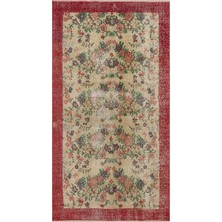 Benzersiz Vintage Eskitme Halı 111X206 cm 10345