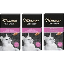 Miamor Cream Malt Maya Kedi Ödülü 6 x 15 gr. 3 Lü Paket