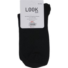 Look Socks Yavru Kedi Desenli Siyah Kolej Çorap