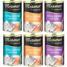 Miamor 3 Çeşit Kedi Çorbası Lezzetli Vitaldrink 135 ml x 6 Yetişkin Kediler İçin