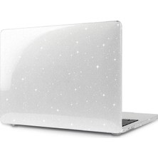 TEKNETSTORE Macbook Pro 14 Inç M3 / M3 Pro / M3 Max A2992 Uyumlu 360 Tam Koruyucu Kristal Şeffaf Simli Kapak