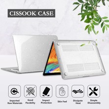 TEKNETSTORE Macbook Pro 14 Inç M3 / M3 Pro / M3 Max A2992 Uyumlu 360 Tam Koruyucu Kristal Şeffaf Simli Kapak