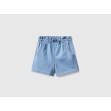 Benetton Kız Çocuk Denim Çocuk Şort 4XA2G900Q-24Y-020