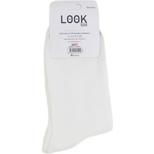 Look Socks Şirine Karakter Desenli Beyaz Kolej Çorap