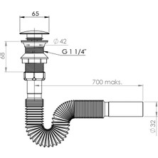 Donau 321-325 Pop-Up Körüklü Lavabo Sifonu Ø 32 mm