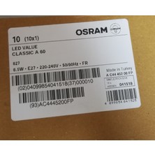 Osram 8,5W LED Ampul Sarı Işık 2700K 10 Lu Paket