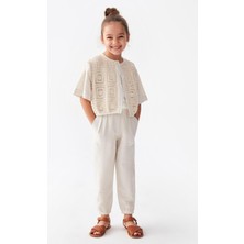 Nk Kids Kız Çocuk Mocca Keten Mevsimlik Ceket 36545