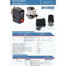 Element Elt-6co-3y (2-11) 3 Yollu On/off  Kompresör Basınç Şalteri 220V- 1/2''