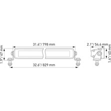 Hella Off-Road LED Lamba 12V-24V 32" Hareketli Montaj 1FJ358176-311