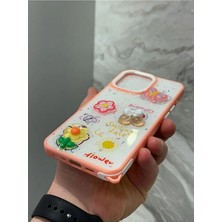 SPHONE iPhone 14 Pro Max Kılıf Emoji Figür Parlak 3D Ayıcık Çiçek Coffe Kelebek Yıldız Simli Sıvı Kabartma