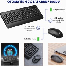 Lecoo KW202 Kablosuz Türkçe Q Klavye & Mouse Set Siyah