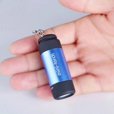 Xiyu Shop No.4 Boyutu Mini LED Cep El Feneri USB Şarj Edilebilir Taşınabilir Torch Su Geçirmez Anahtarlık Küçük Fener Beyaz Işık Pil ile (Yurt Dışından)