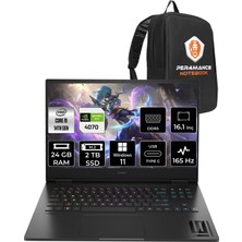 Hp Omen 16 Intel Core I9 14900HX 24GB 2tb SSD RTX4070/8GB 165Hz 16.1" Fhd W11H Taşınabilir Bilgisayar & Per4 Çanta 9J2A7EAPN354