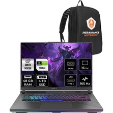 Asus Rog Strix G16 Intel Core I9 14900HX 48GB 4tb SSD RTX4060/8GB 165Hz 16" Fhd+ Fdos Taşınabilir Bilgisayar N3117 & Per4 Çanta N3117P330