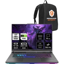 ASUS Rog Strix G16 Intel Core I9 14900HX 16GB 256GB SSD RTX4060/8GB 165Hz 16" Fhd+ W11P Taşınabilir Bilgisayar N3117 & Per4 Çanta N3117P386