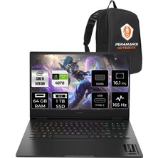 Hp Omen 16 Intel Core I9 14900HX 64GB 1tb SSD RTX4070/8GB 165Hz 16.1" Fhd Fdos Taşınabilir Bilgisayar & Per4 Çanta 9J2A7EAPN333