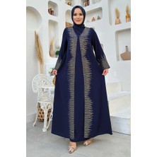 Bym Fashion Pul İşlemeli Yelekli Elbise Takım 8498 Lacivert