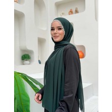 Bym Fashion 2028 Incili Şal Zümrüt